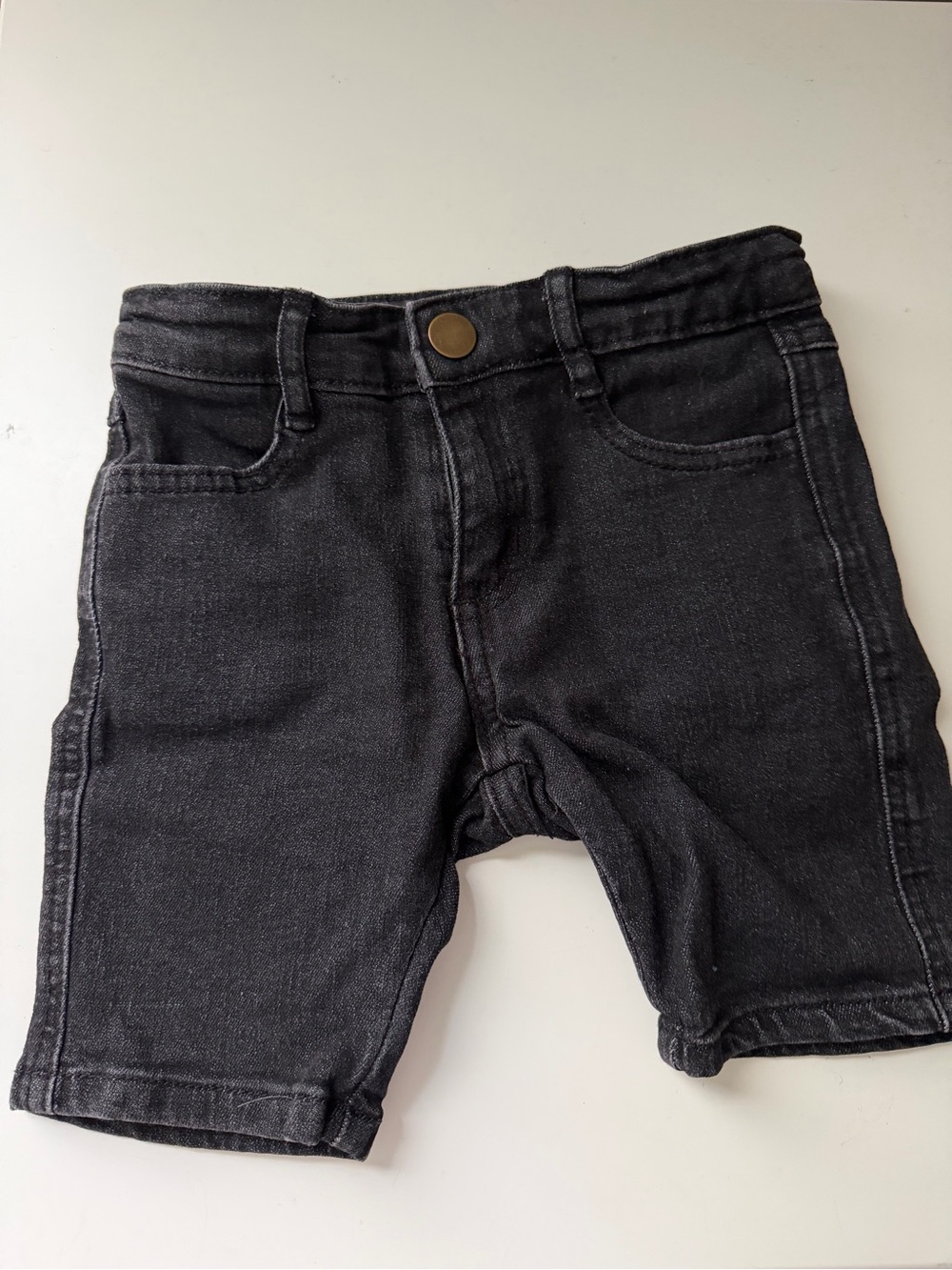Kids Black Denim Shorts - Size 3